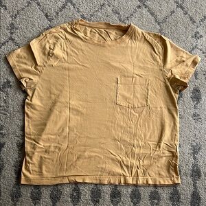 Everlane Tan Short Sleeve Tee Essential Cotton